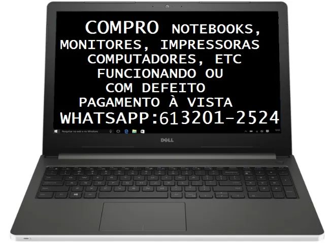 notebook, impressora, monitor, computador, etc.