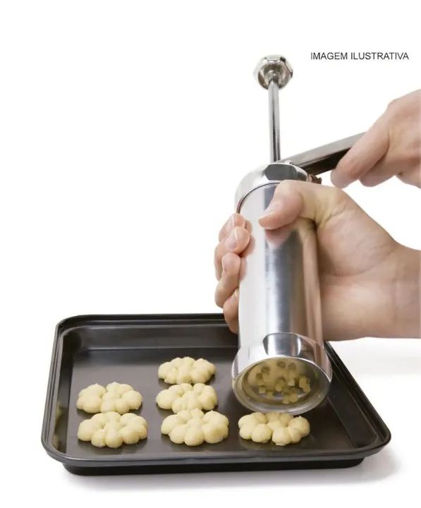 Vendo máquina italiana de Prensa para fazer Biscoitos - Foto 3