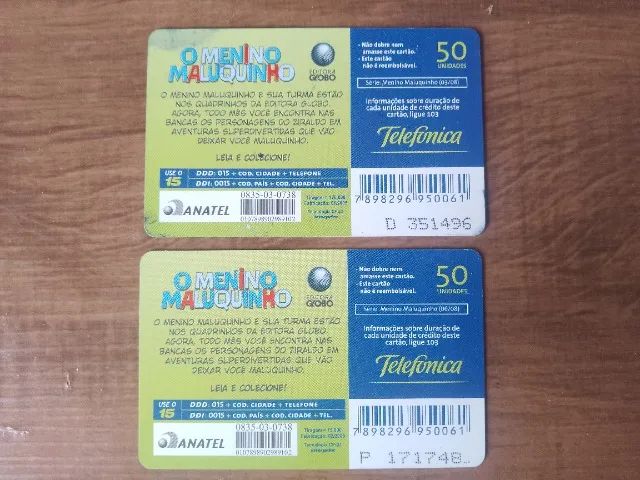 Cartão Telefônica Edição O Menino Maluquinho Incrível!!! - Foto 3