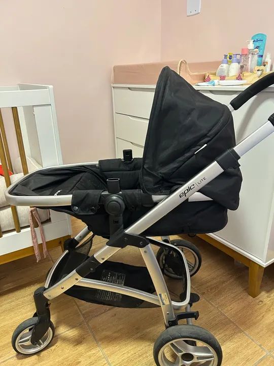 Carrinho de bebê Infanti - Preto - Foto 3