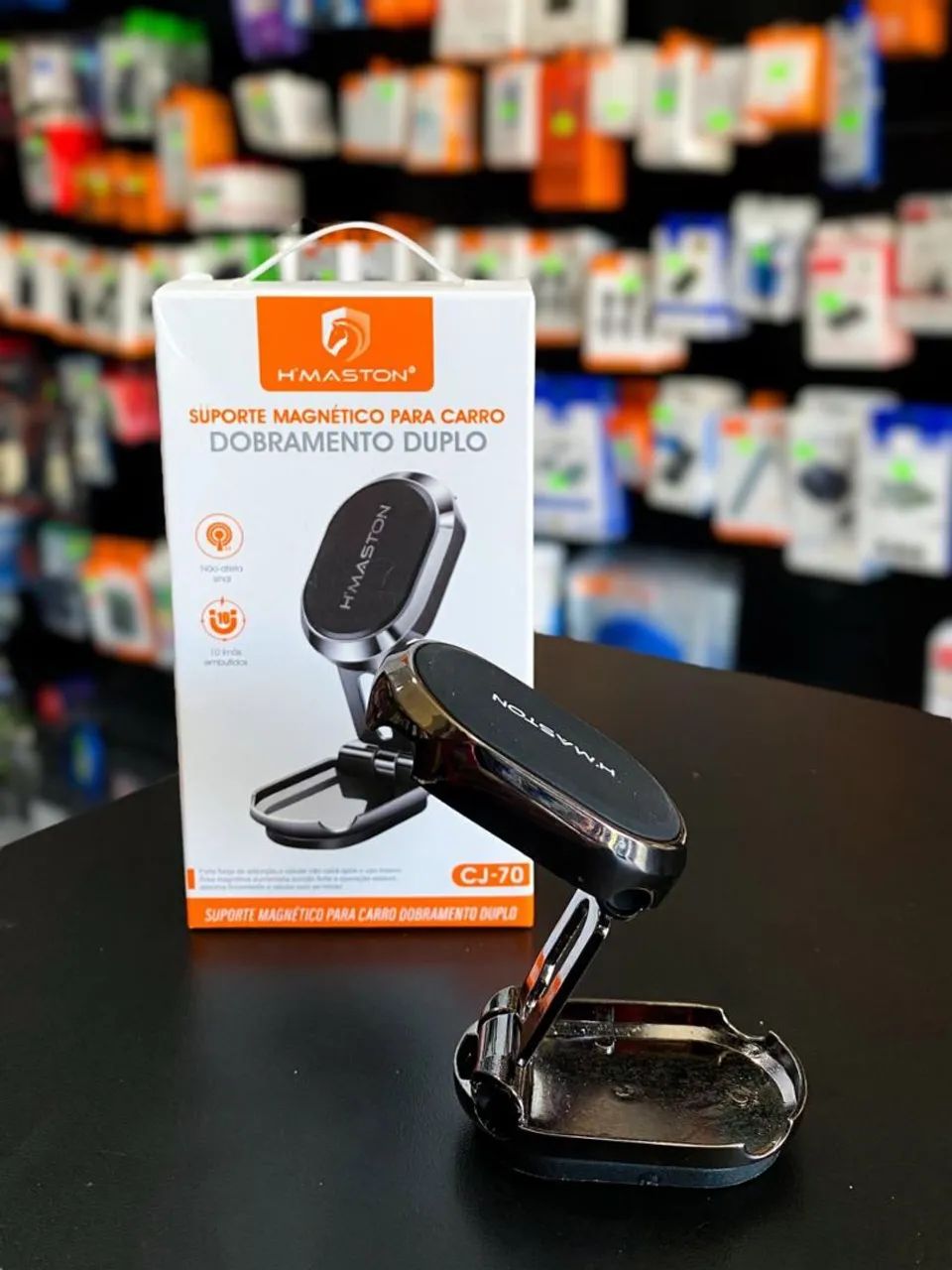 SUPORTE DE CELULAR E TABLET MAGNÉTICO PARA CARRO CJ-70 - Foto 4