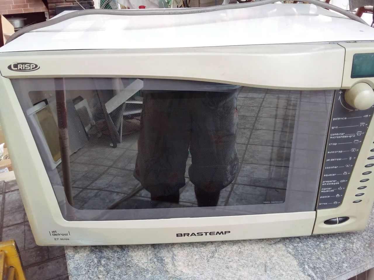 Micro-ondas Brastemp Crisp inox grill 27lt usado 127v