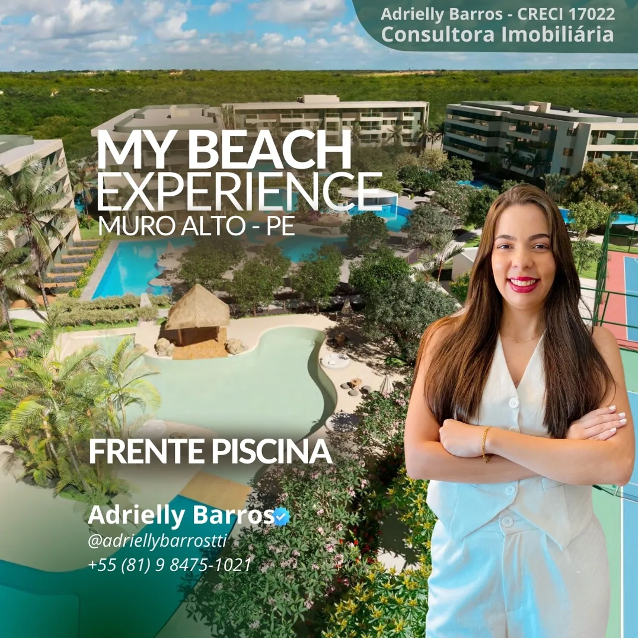 Flat à venda em Porto de Galinhas - Flats studio frente piscina no My Beach Experience