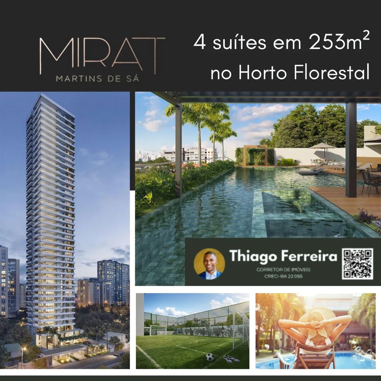 Mirat Martins De Sá, 4 Suítem Em 253M² E 4 Vagas De Garagem No Horto Florestal. R7UKHF