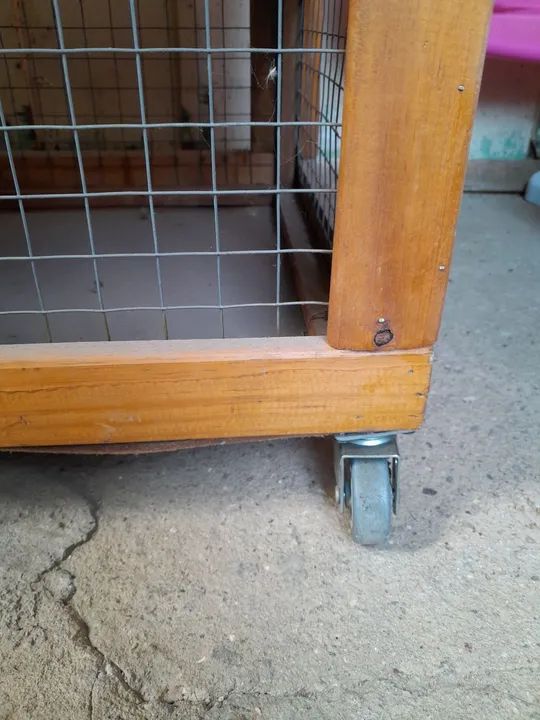 Casa para Roedores em Madeira com Gaiola - Foto 4