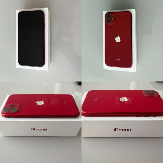 iPhone 11 256GB vermelho 73% completo - Celulares e Smartphones