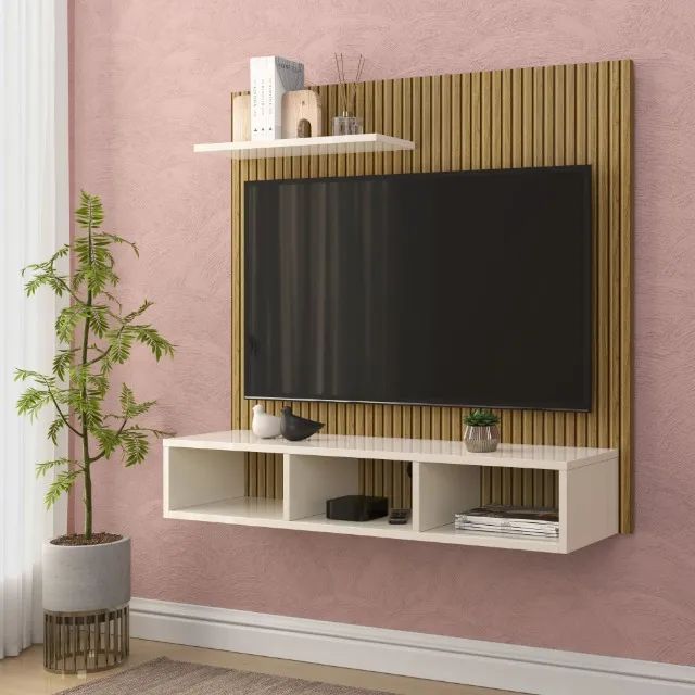 Painel para Tvs até 32 polegadas pintura 3D Ripado NOVO várias cores