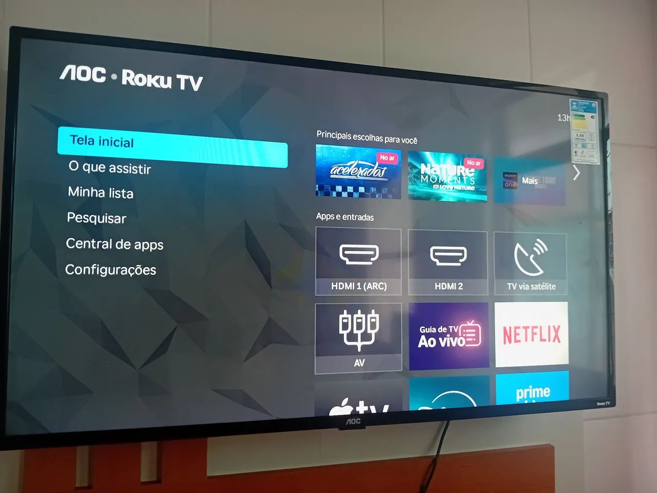 TV AOC 43 completa já vai cm um lindo painel - Foto 6