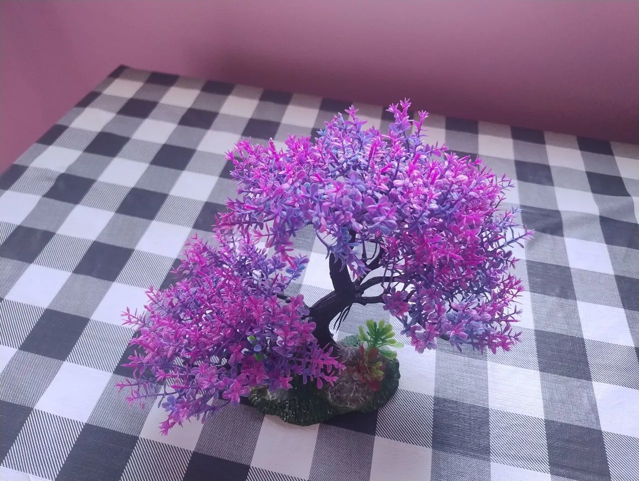 Enfeite de Aquário - Árvore Artificial Roxa - Foto 2