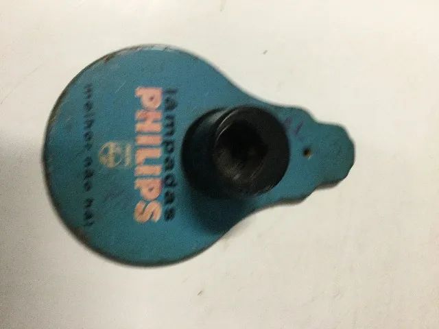 placa ferro testador de lampada antigo - Foto 2