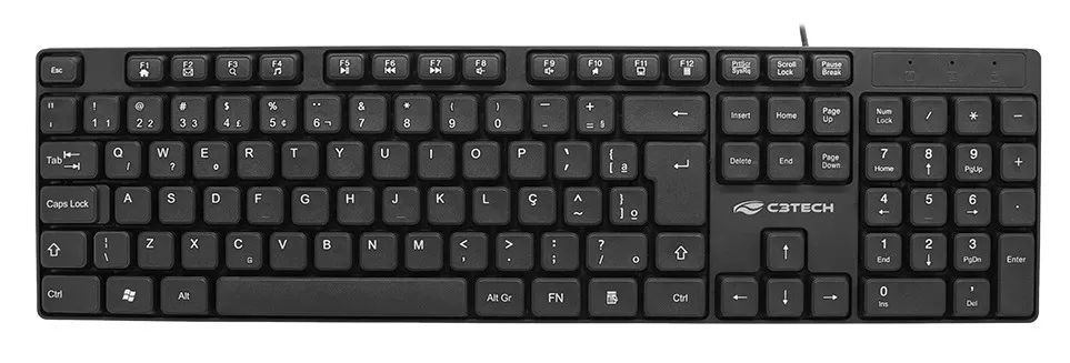TECLADO USB MULTIMÍDIA C3TECH KB-M10BK ABNT264312830554371121