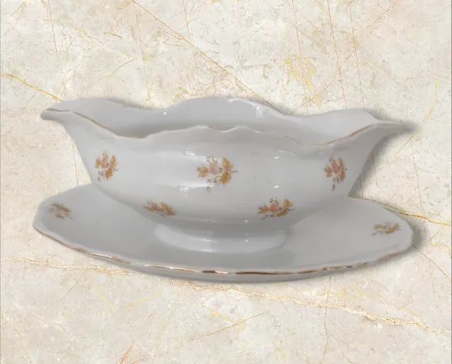 Antiga Molheira C/ Presentoir Fixo Porcelana Tcheca Flores - Foto 5