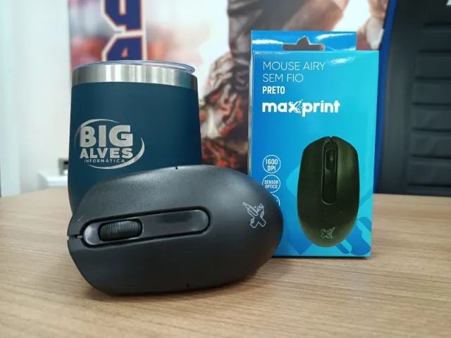 Mouse Wireless Maxprint Airy - Preto 11491
