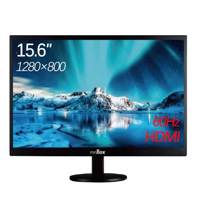 Monitor LED mnBox 15.6" HD HDMI 60Hz - Ultra Fino e Compacto (Novo) D-MN001