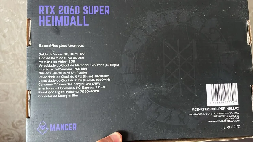 PLACA DE VÍDEO RTX 2060 SUPER 8GB