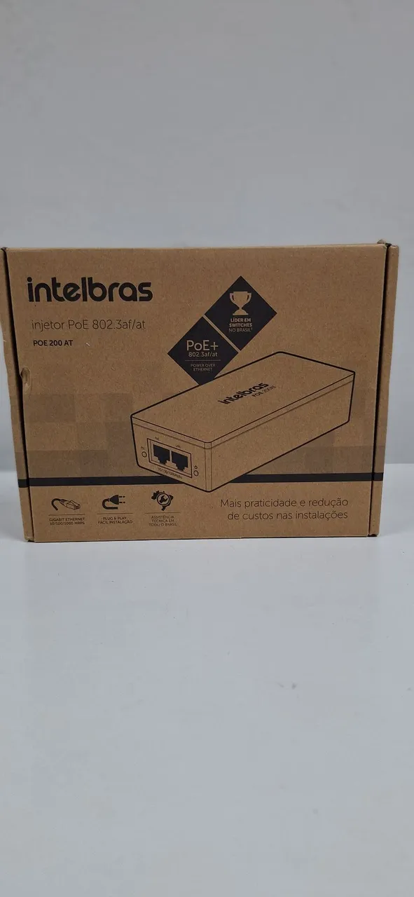 Injetor PoE Intelbras POE 200 AT 802.3af/at