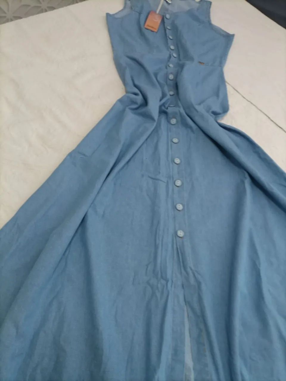 Vestido Jeans Longo Azul