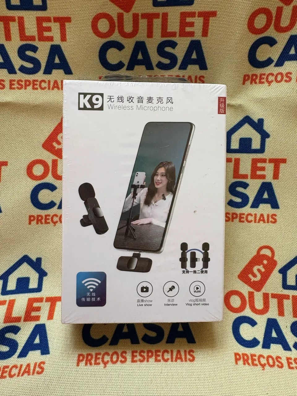 Microfone de lapela sem fio 