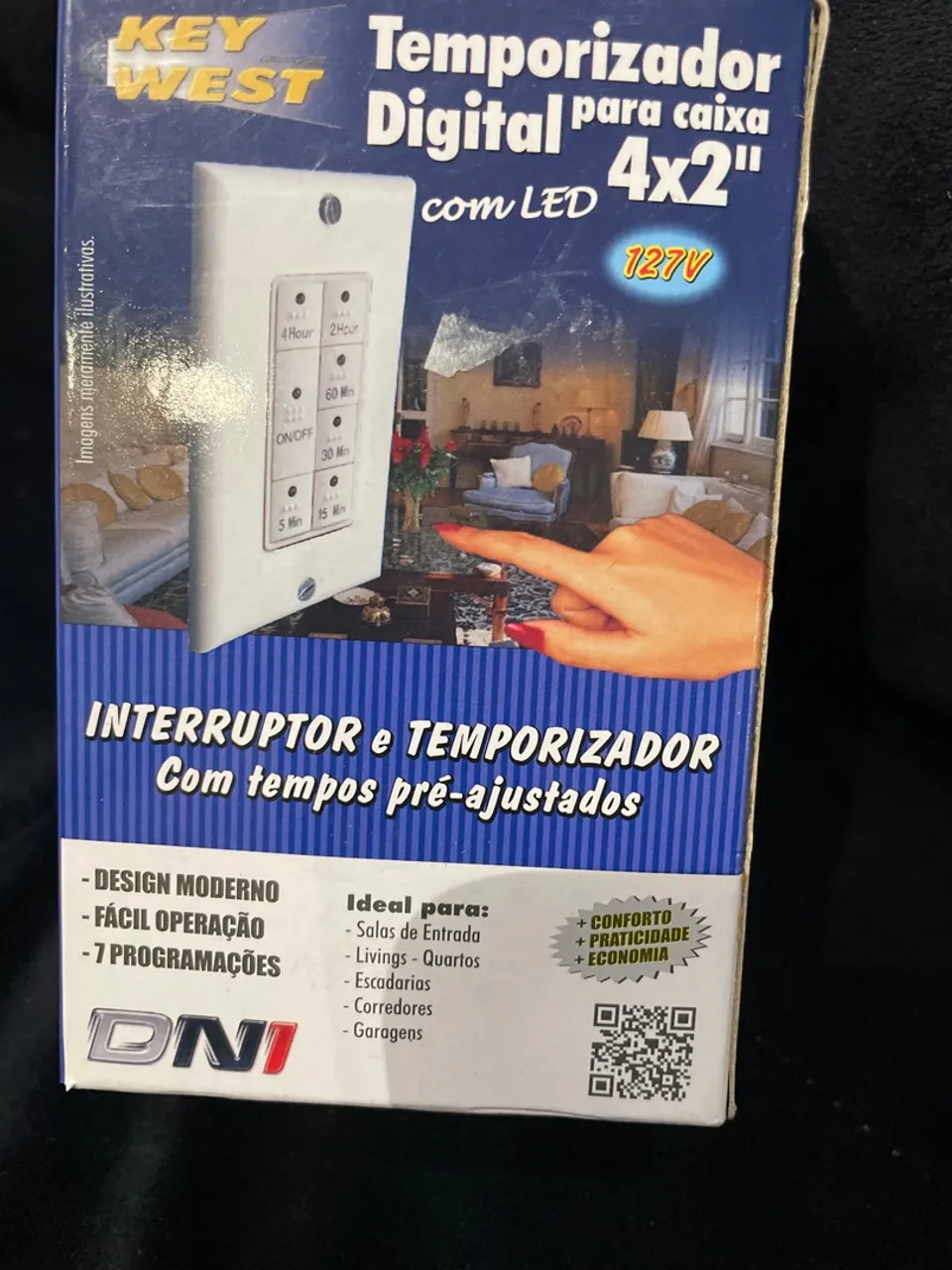 Interruptor e Temporizador Digital para Caixa 4x2"