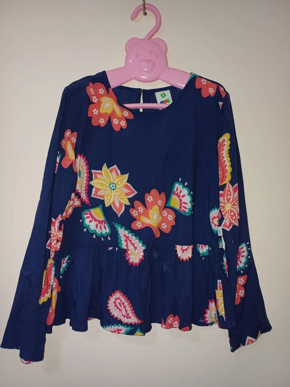 Blusa Infantil Puc Estampada com Babado