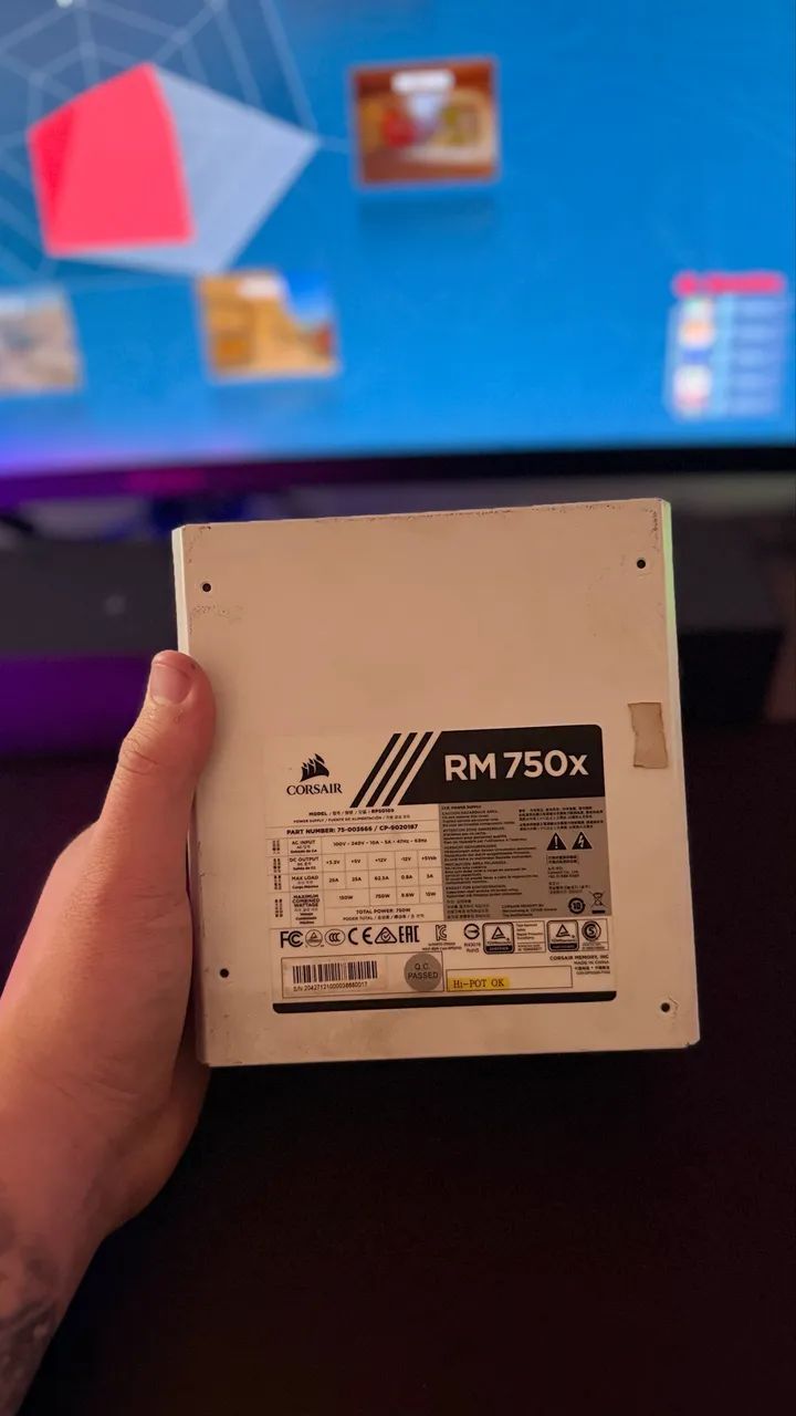 Fonte corsair modular branca RM750x - Foto 2