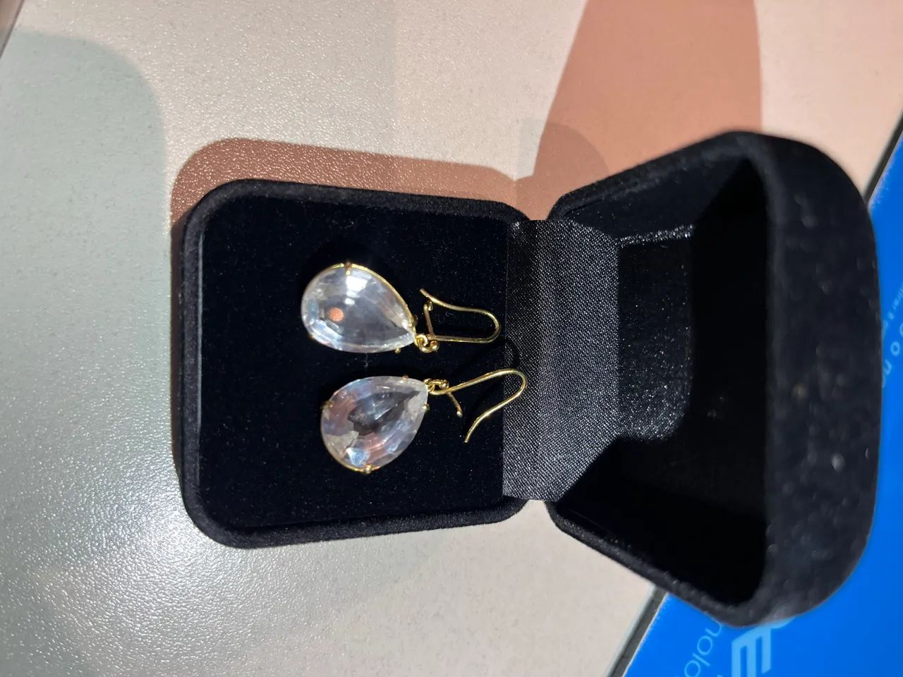 Brinco em ouro 18k e cristal  - Foto 3