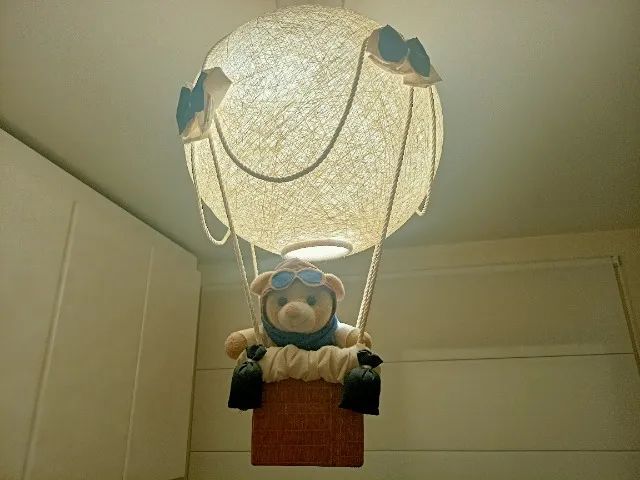 Lustre Balão com Urso Aviador