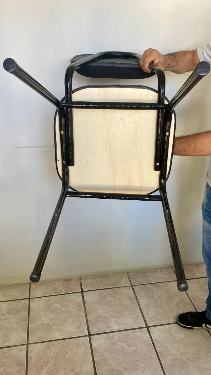 Cadeira fixa secretária estofada - NOVA - Foto 4