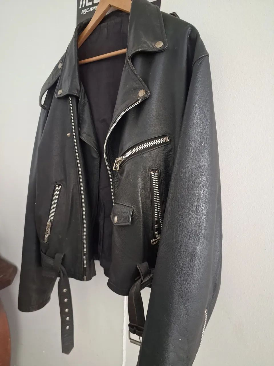 Jaqueta de couro masculino 