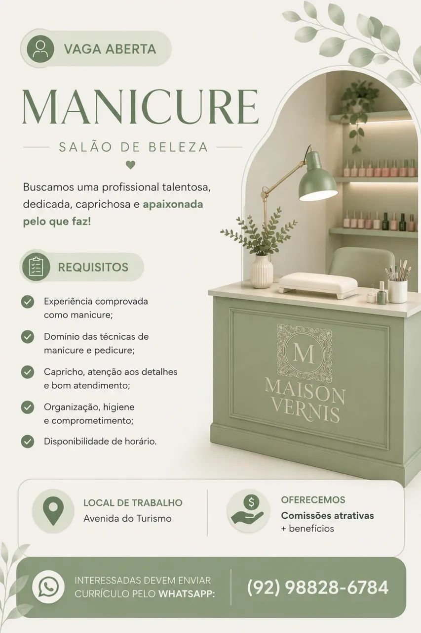 VAGA PARA MANICURE 