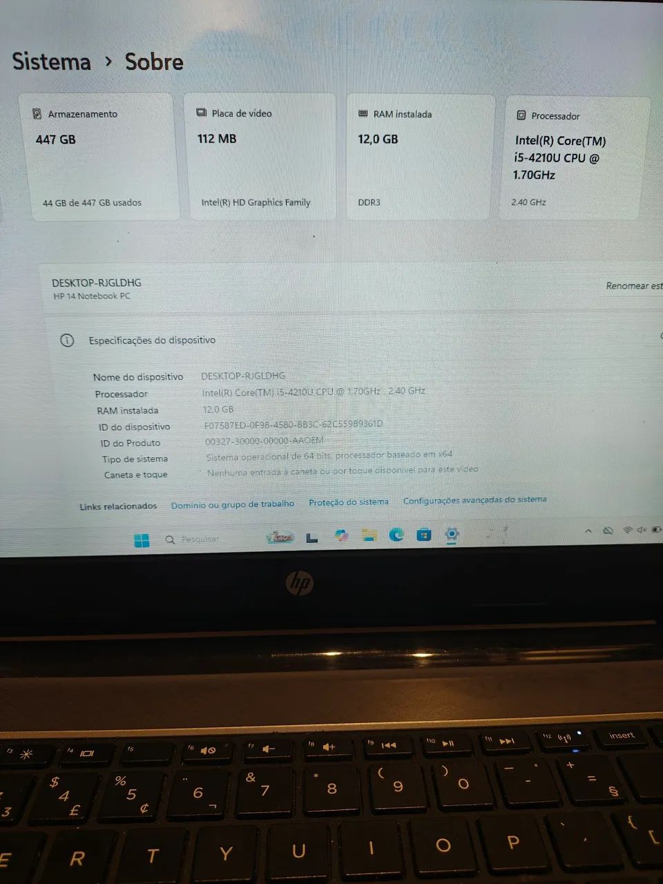 Notebook HP Core i5 SSD 480gb 12gb Ram - Foto 5