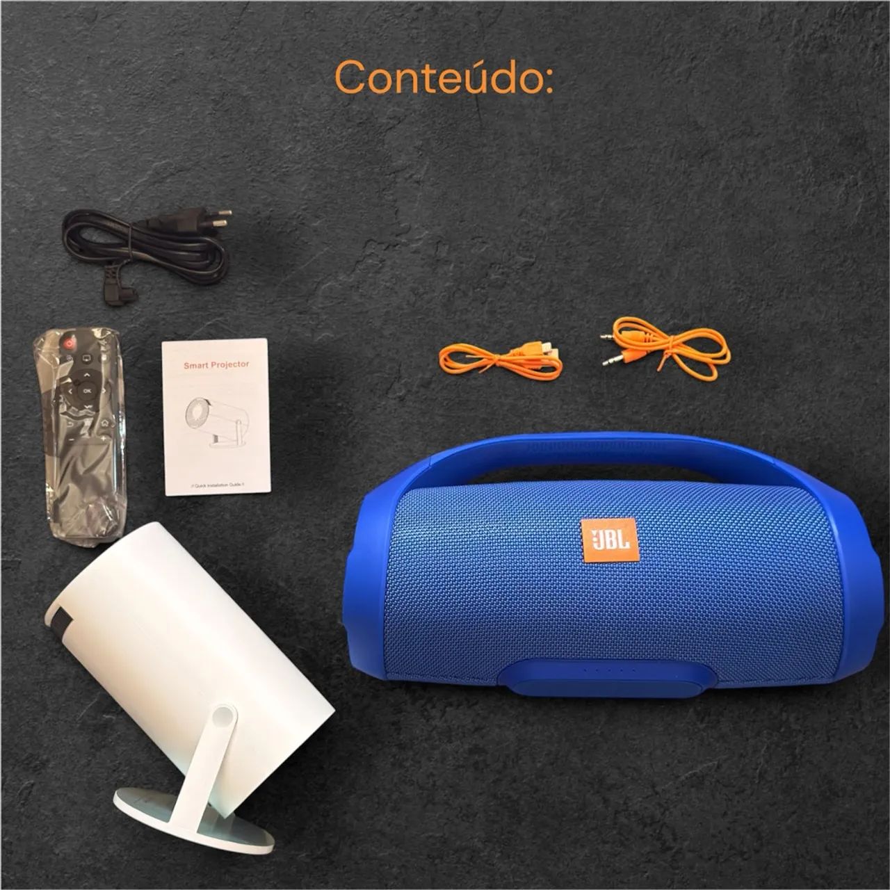 Mini projetor HY300 + CAIXA DE SOM BLUETOOTH  - Foto 2