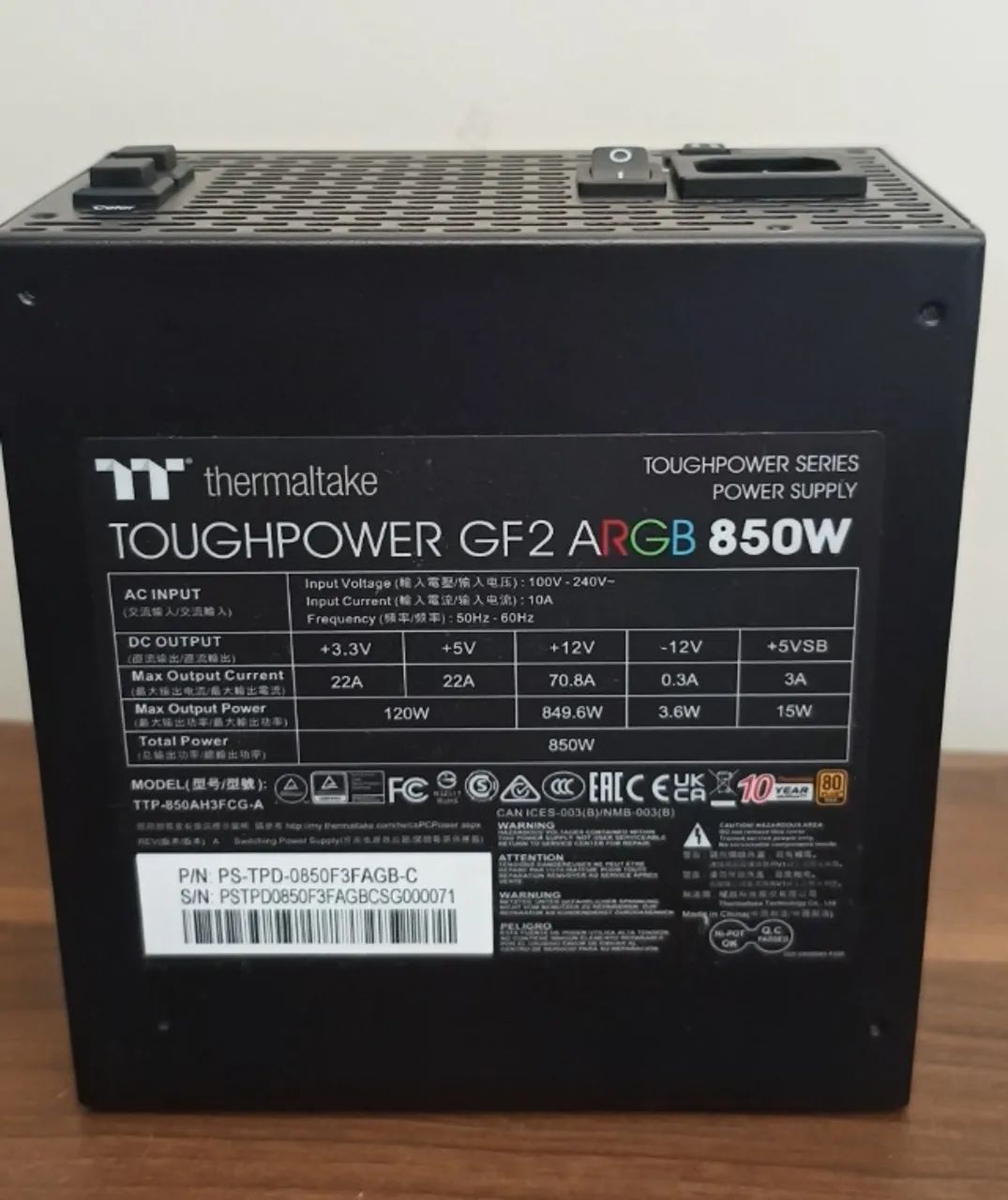 FONTE THOUGHPOWER GF2 ARGB 850W  - Foto 2
