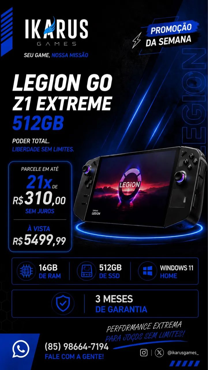 LEGION GO Z1 EXTREME - 512GB SSD  - Foto 2
