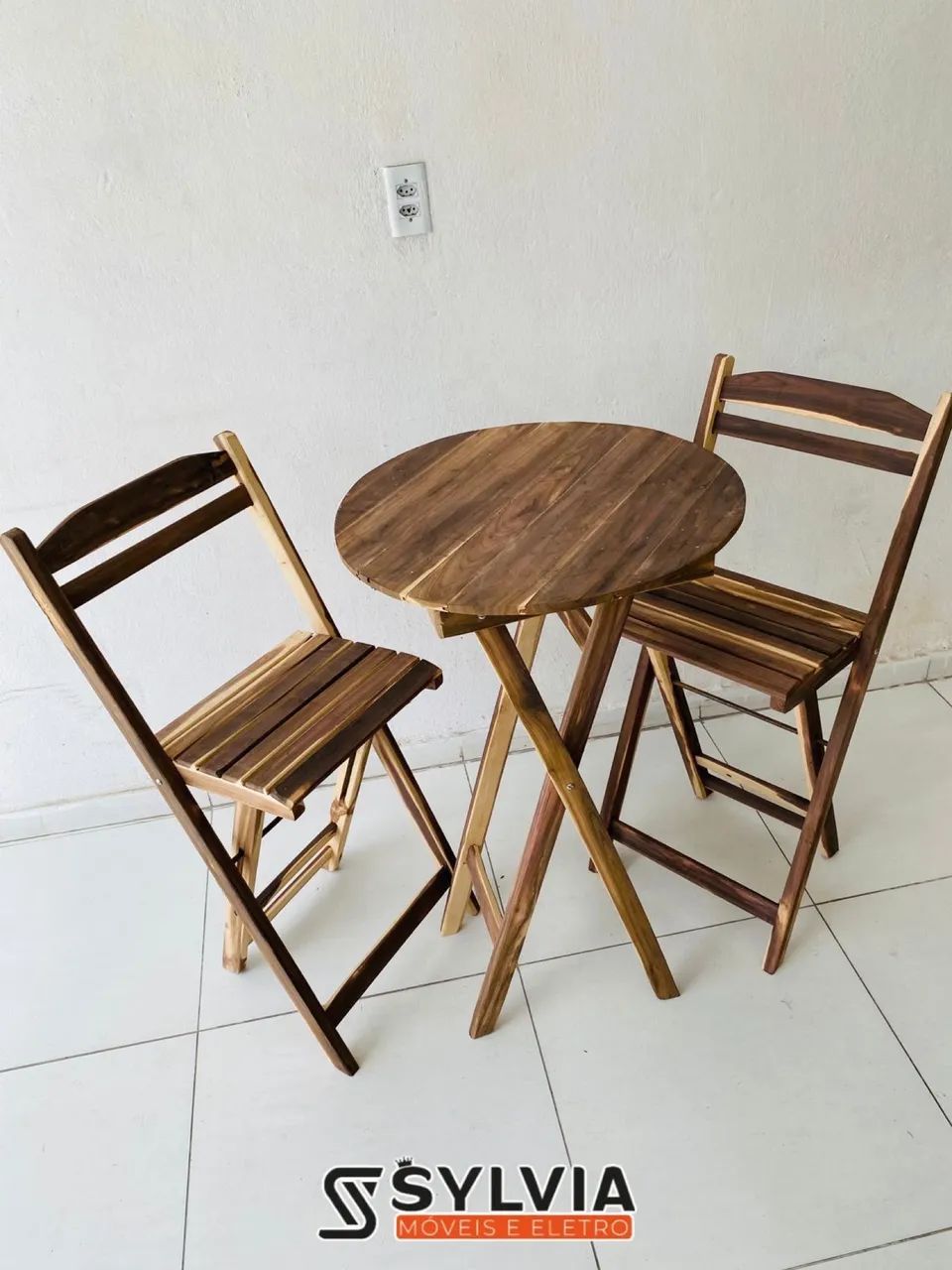 Conjunto bistrô dobrável 