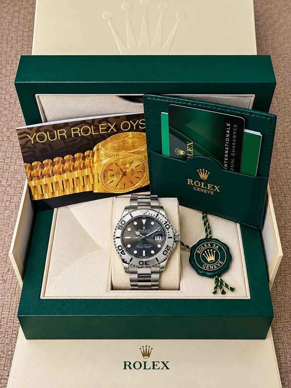 Relógio Rolex Yacht Master Cinza - Foto 3