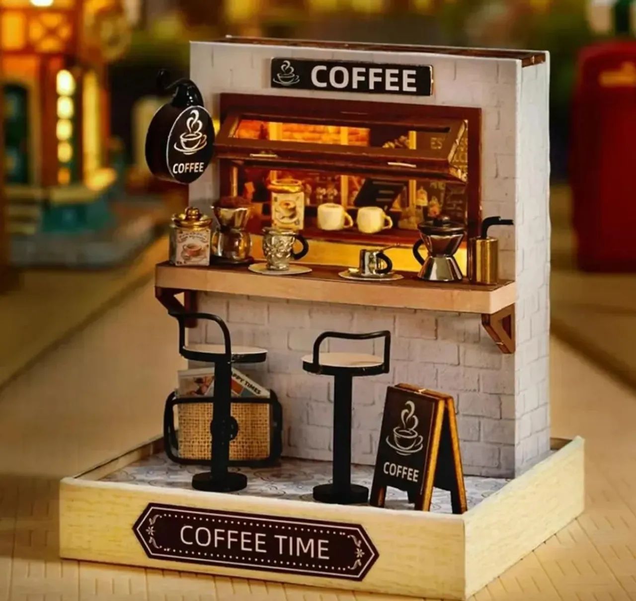 Miniatura Diy Cafeteria / Faca você mesmo - Foto 3