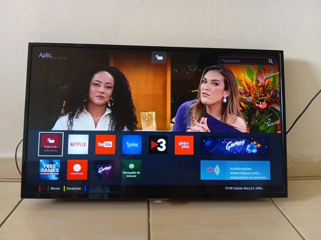 TV aoc smart 32 polegadas wiffi 