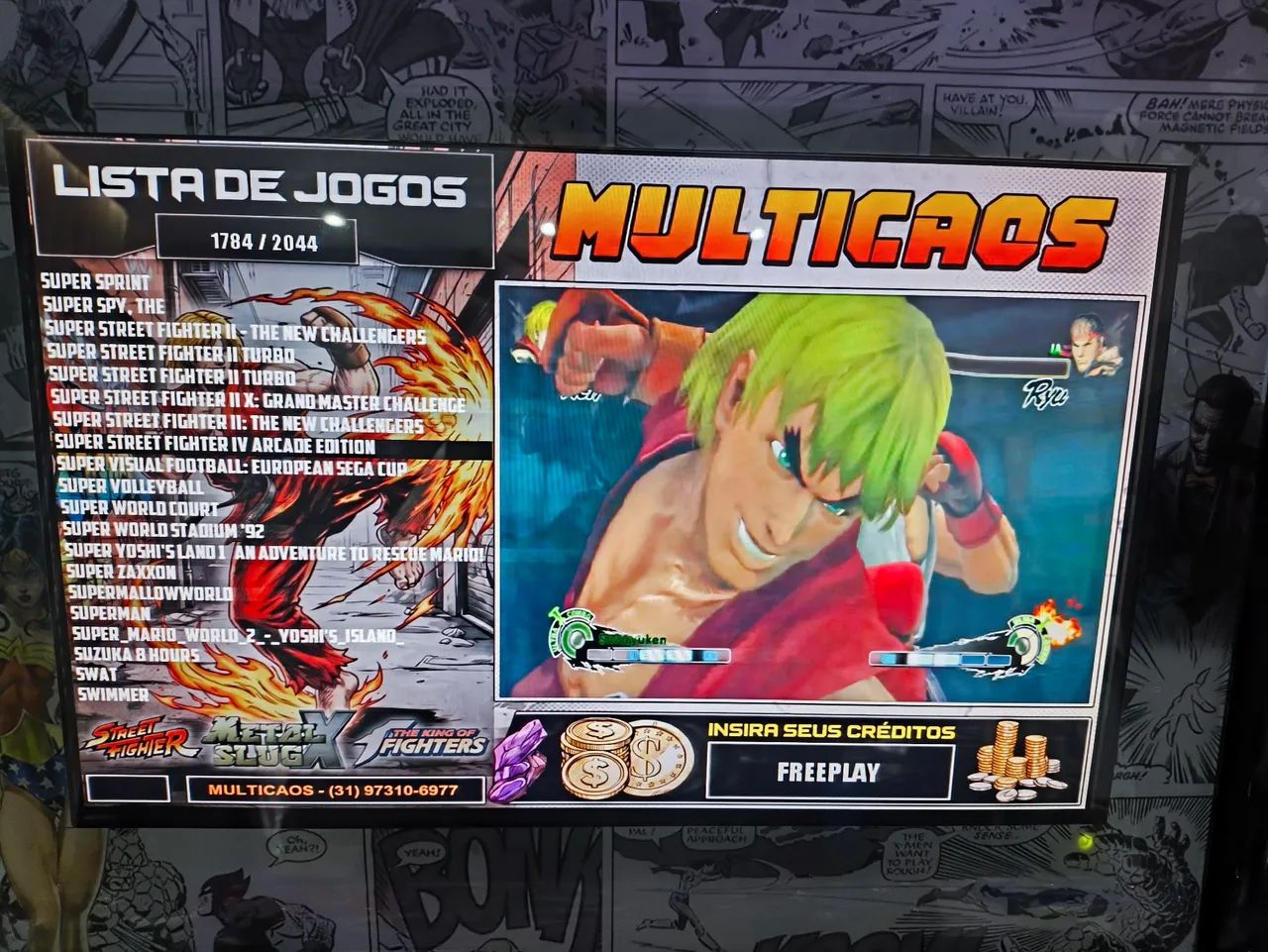 Fliperama Arcade Tema comic book. - Foto 4