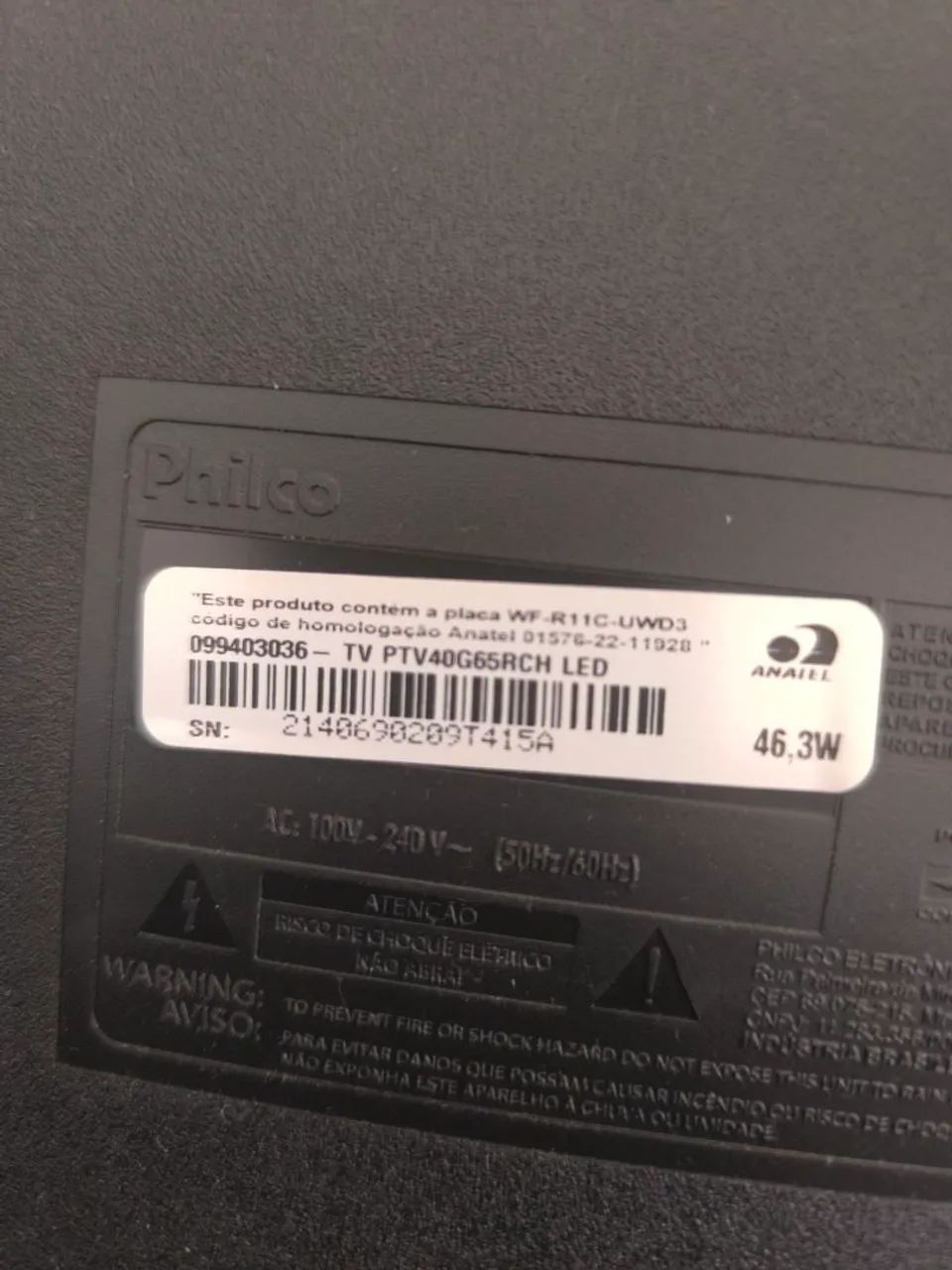 Vendo smart TV Philco 40 com tela trincada  - Foto 2