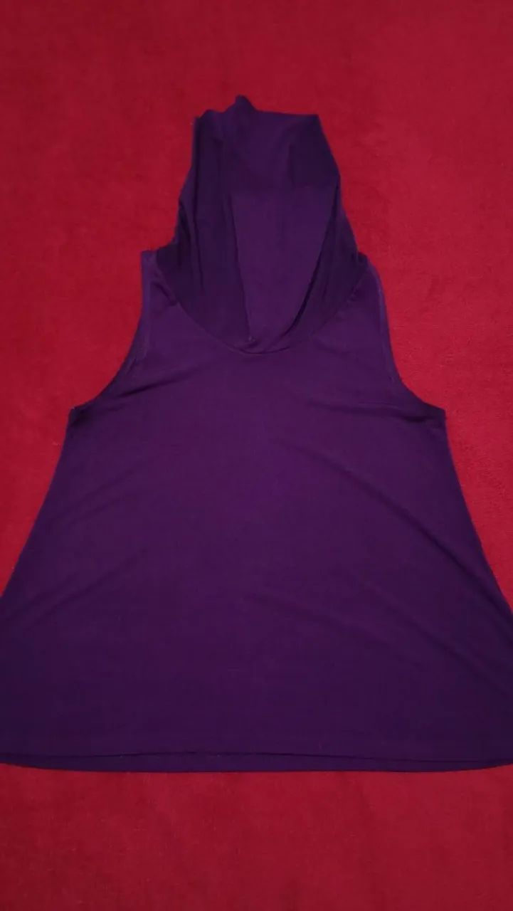 Blusa roxa gola boba usada em ótimo estado - Foto 3