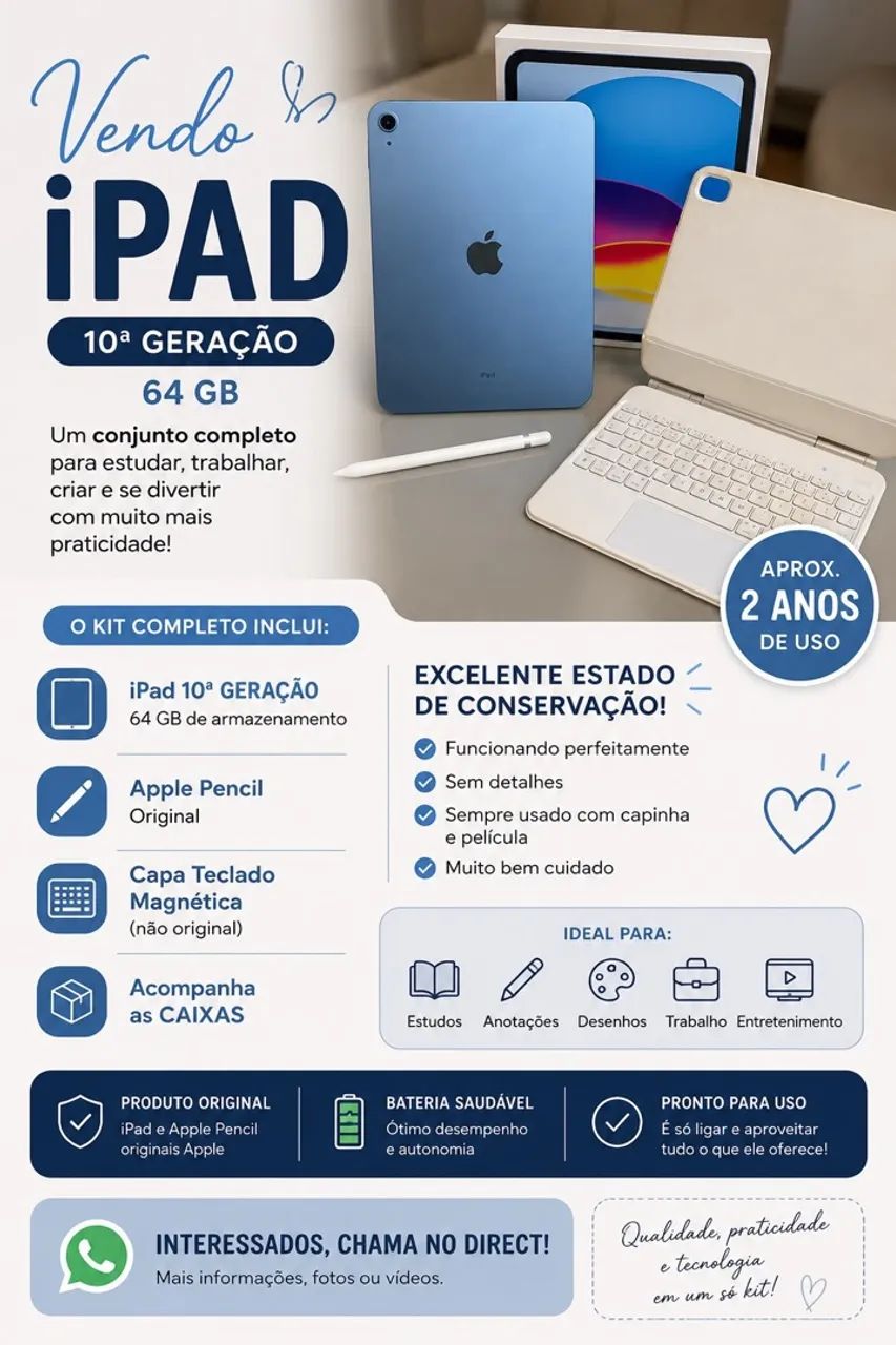Vendo iPad 10 geração 