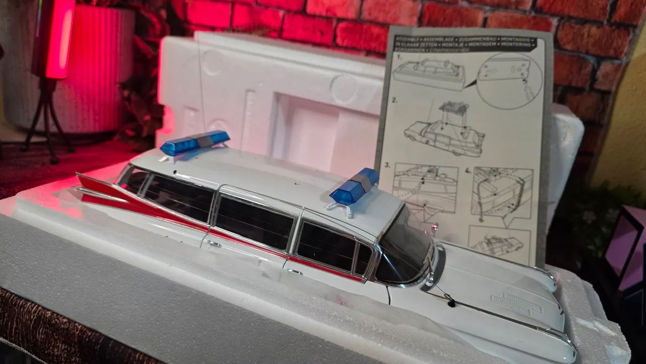 Ghostbisters Ecto 1 escala 1:18 Hotwheels Mattel - Foto 4