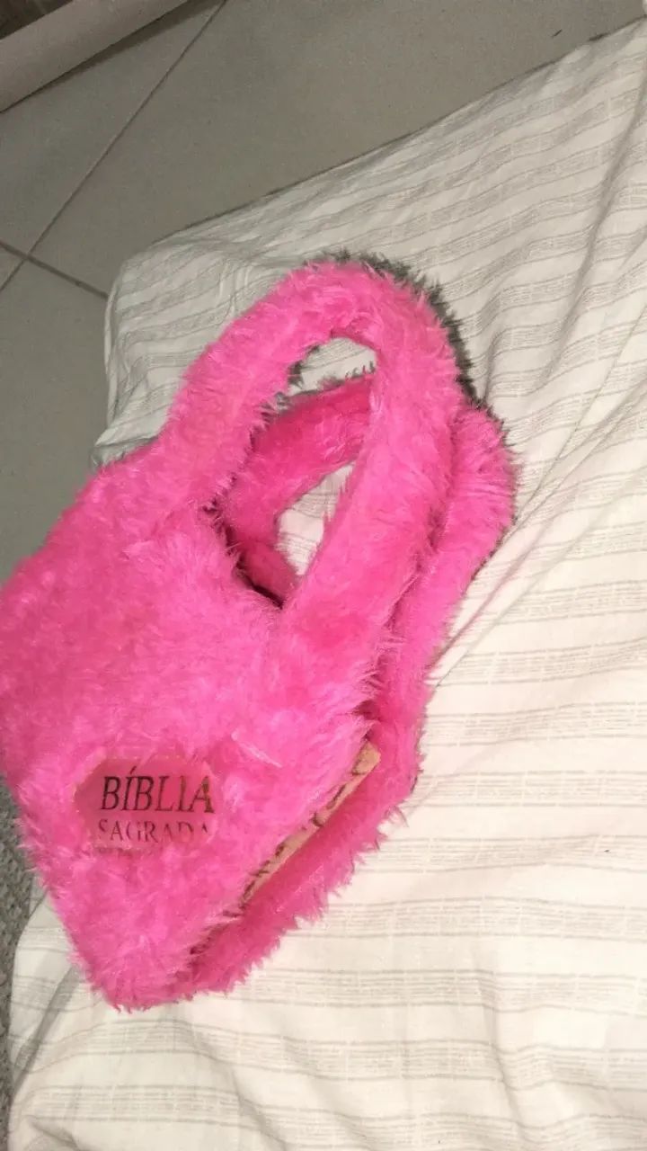 Bíblia sagrada de bolsa e rosa - Foto 2
