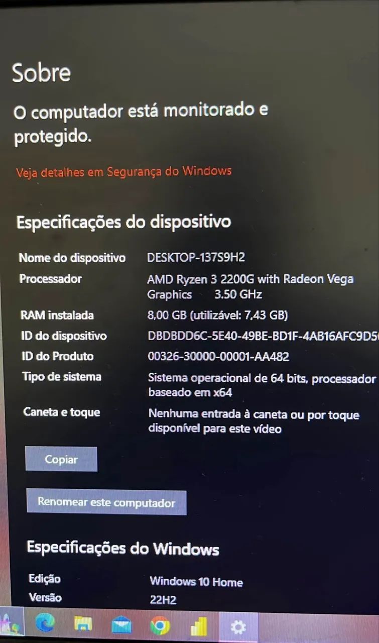 PC Ryzen 3 2200G + 8GB RAM + SSD  R$ 1.300 - Foto 2