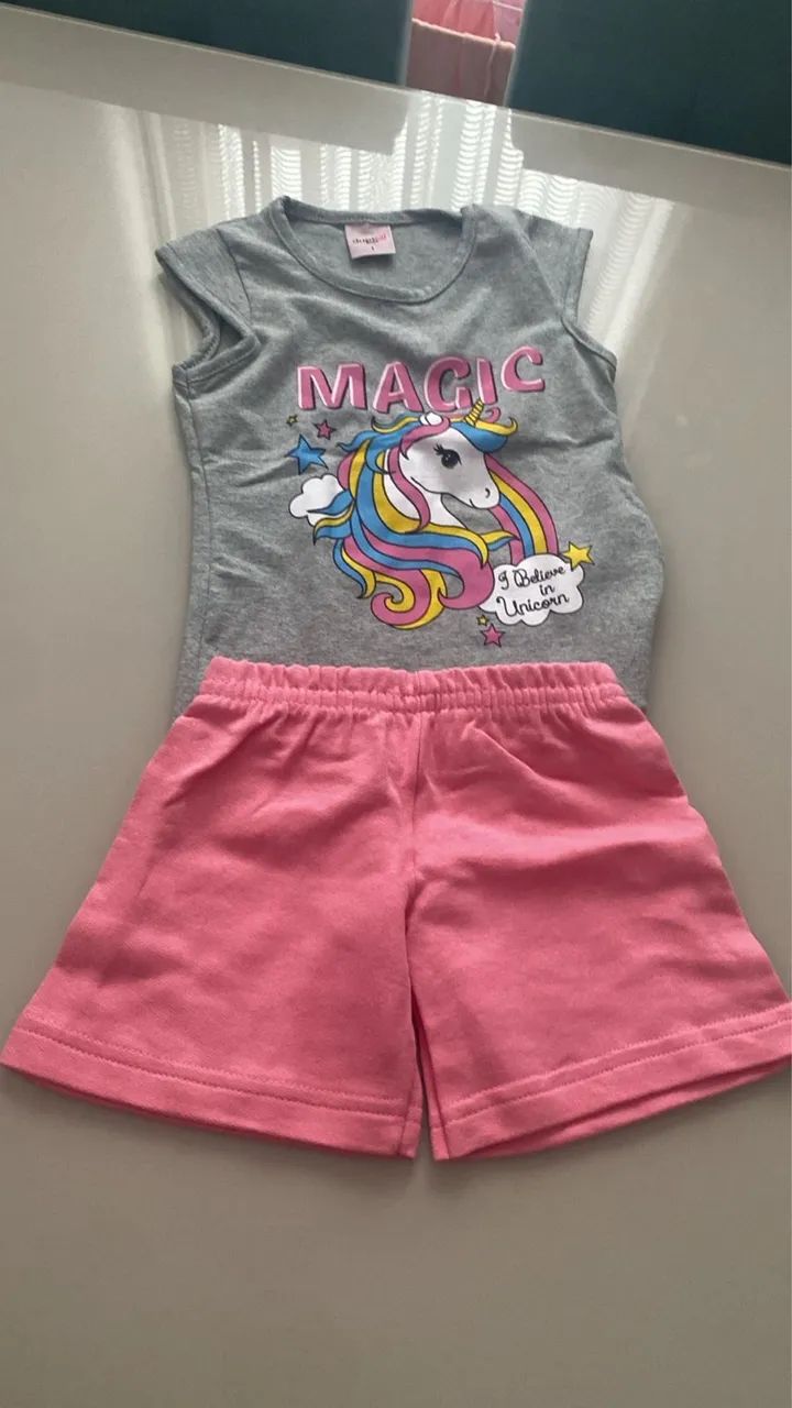 Conjunto infantil de unicórnio 