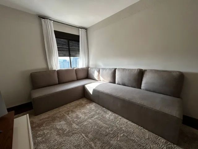 Sofa Grande Com Almofadas Para Sala Em Linho Mais de 5 Lugares - Foto 2