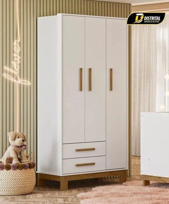 Guarda Roupa Infantil Encanto 3 Portas 2 Gavetas PRonta Entrega
