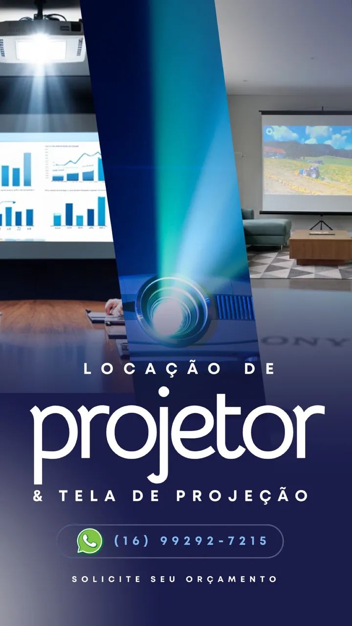 PROMOÇÃO LOCAÇÃO DE PROJETOR E TELA