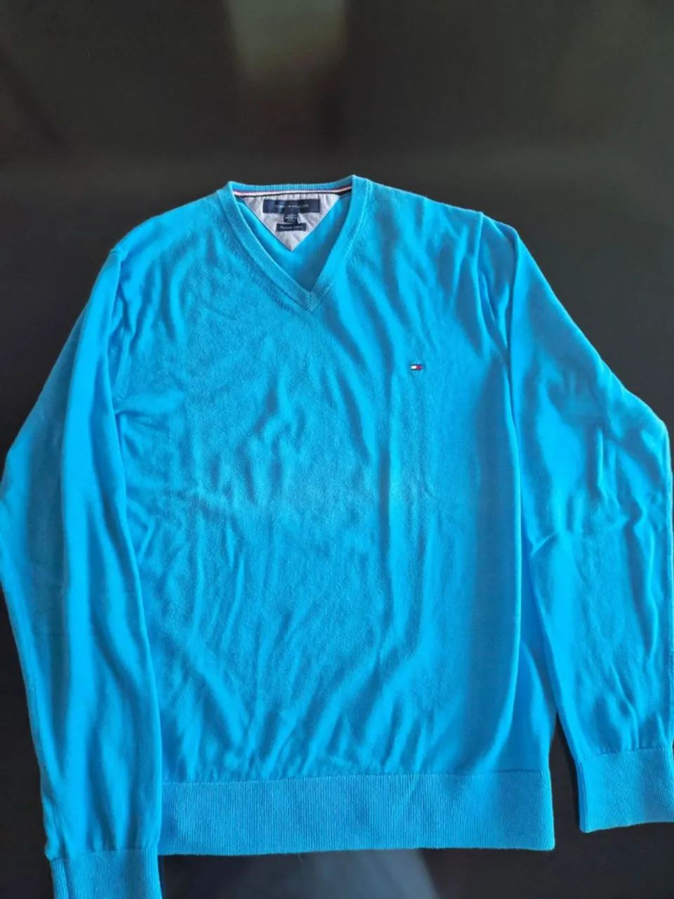 Tommy Hilfiger suéter corte v azul 